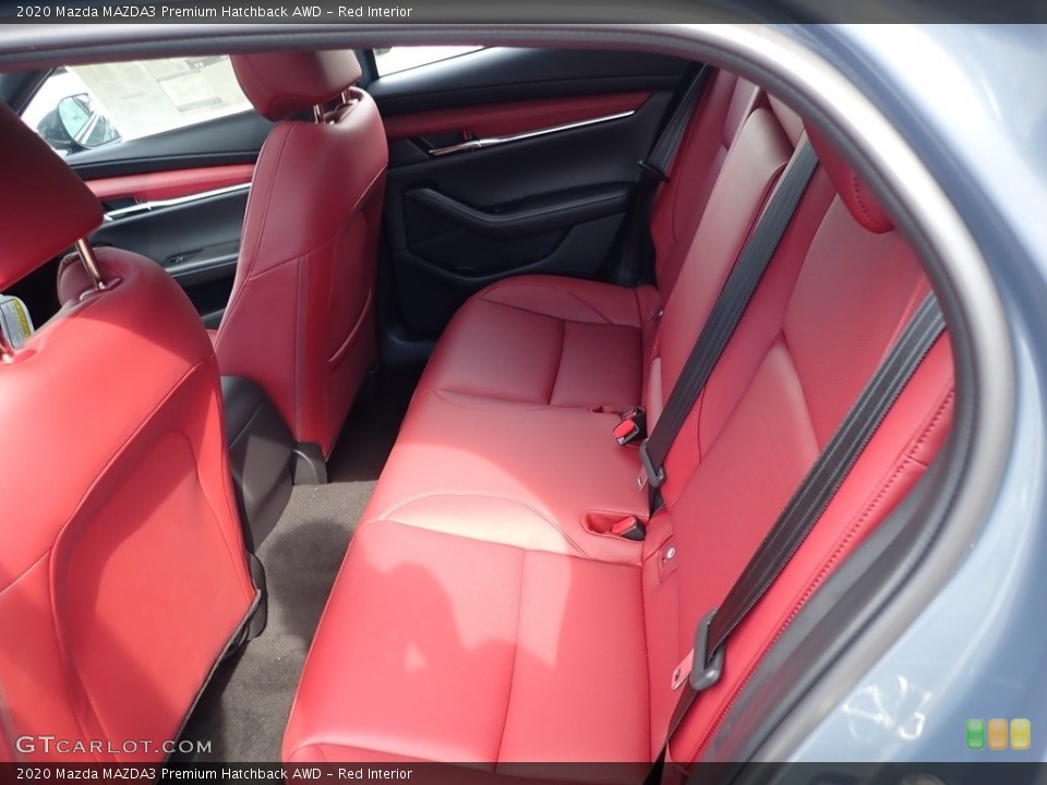 Red Interior Rear Seat for the 2020 Mazda MAZDA3 Premium Hatchback AWD #139246276