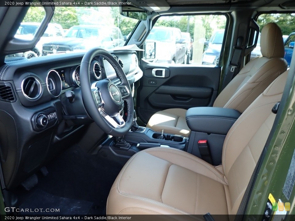 Dark Saddle/Black Interior Front Seat for the 2020 Jeep Wrangler Unlimited Sahara 4x4 #139247959