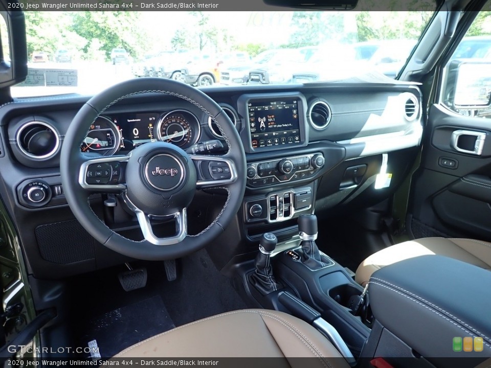 Dark Saddle/Black Interior Dashboard for the 2020 Jeep Wrangler Unlimited Sahara 4x4 #139248001