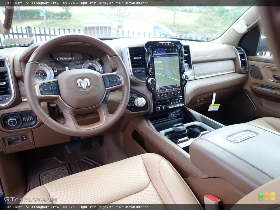 Light Frost Beige/Mountain Brown Interior Photo for the 2020 Ram 1500 Longhorn Crew Cab 4x4 #139248805