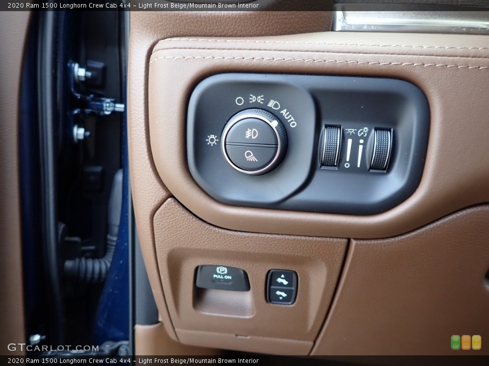 Light Frost Beige/Mountain Brown Interior Controls for the 2020 Ram 1500 Longhorn Crew Cab 4x4 #139248913