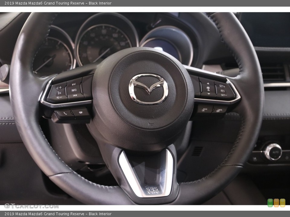 Black Interior Steering Wheel for the 2019 Mazda Mazda6 Grand Touring Reserve #139250555
