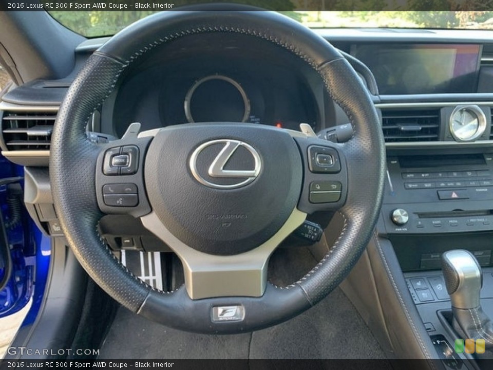 Black Interior Steering Wheel for the 2016 Lexus RC 300 F Sport AWD Coupe #139253546