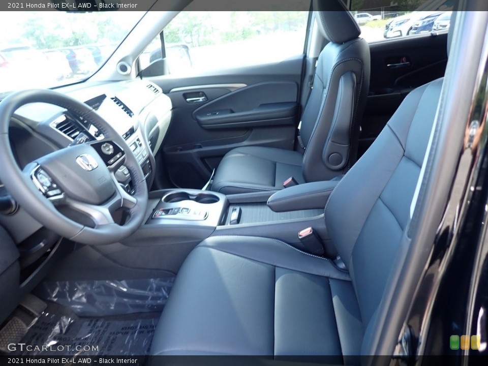 Black Interior Front Seat for the 2021 Honda Pilot EX-L AWD #139255487