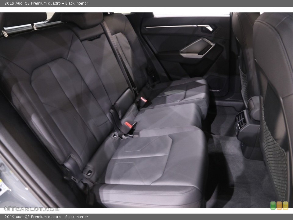 Black Interior Rear Seat for the 2019 Audi Q3 Premium quattro #139262261
