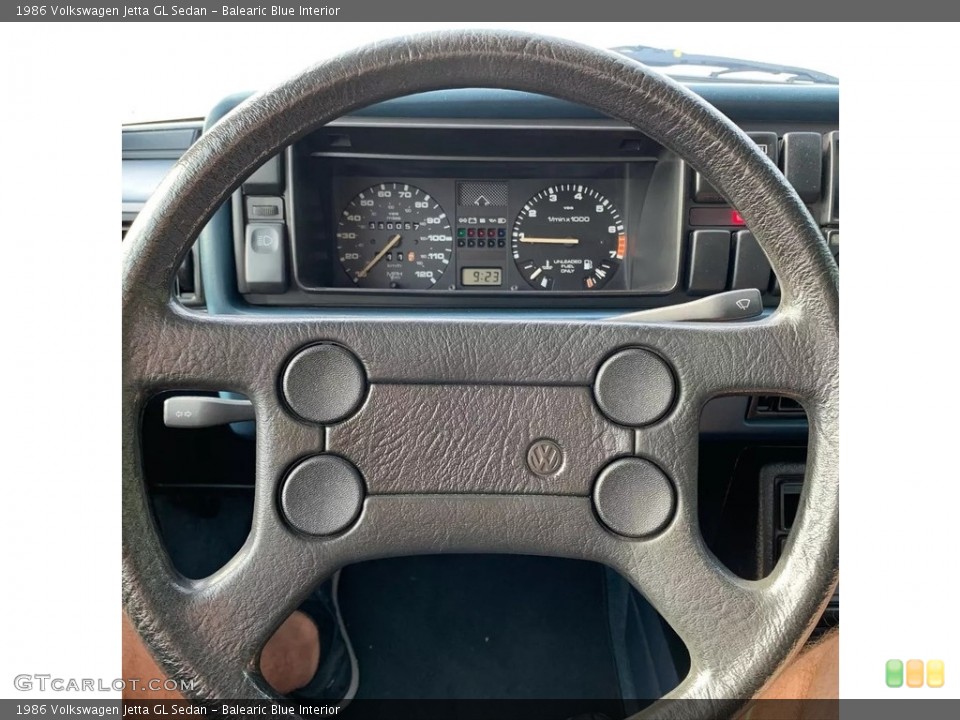 Balearic Blue Interior Steering Wheel for the 1986 Volkswagen Jetta GL Sedan #139272065