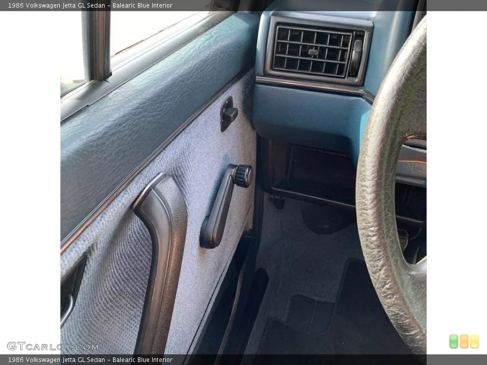 Balearic Blue Interior Door Panel for the 1986 Volkswagen Jetta GL Sedan #139272122