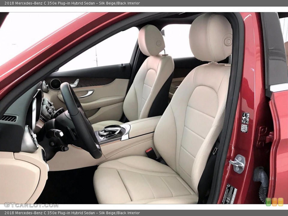Silk Beige/Black Interior Front Seat for the 2018 Mercedes-Benz C 350e Plug-in Hybrid Sedan #139272830