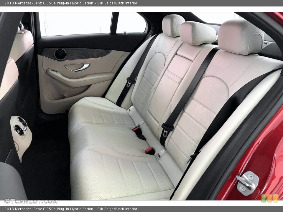 Silk Beige/Black Interior Rear Seat for the 2018 Mercedes-Benz C 350e Plug-in Hybrid Sedan #139272842