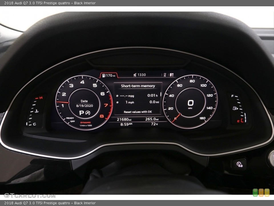 Black Interior Gauges for the 2018 Audi Q7 3.0 TFSI Prestige quattro #139274864