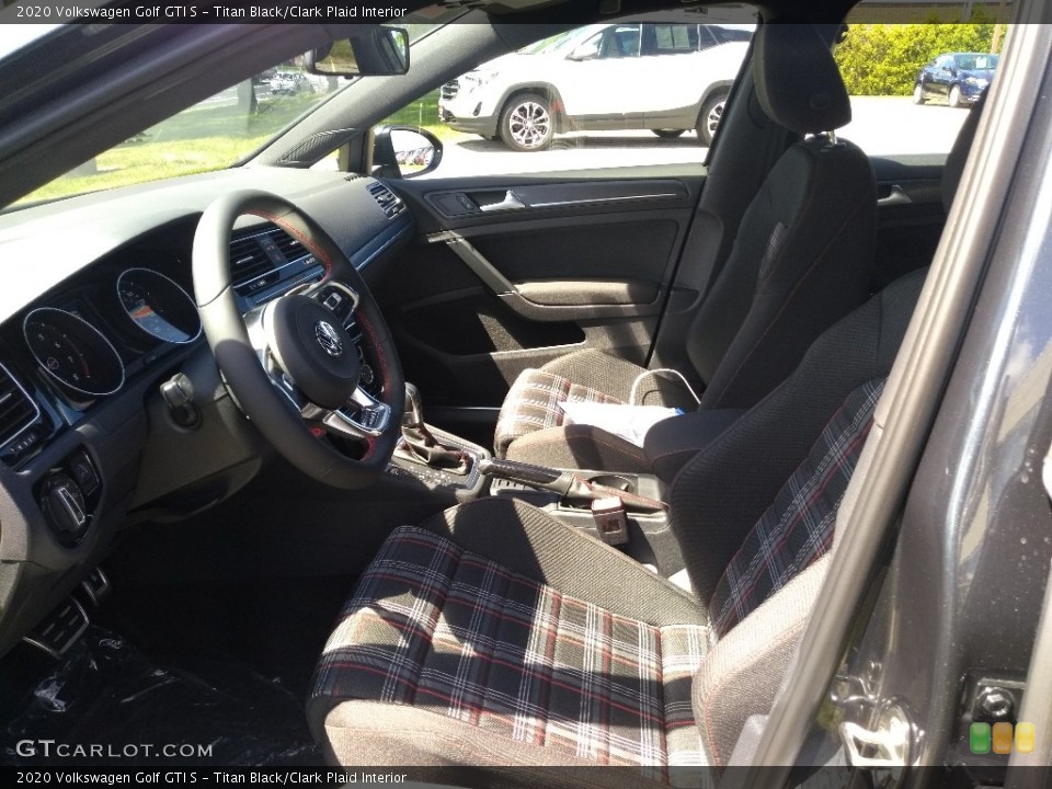 Titan Black/Clark Plaid Interior Photo for the 2020 Volkswagen Golf GTI S #139275911