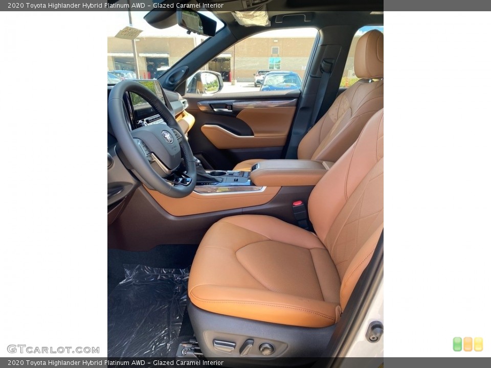 Glazed Caramel Interior Front Seat for the 2020 Toyota Highlander Hybrid Platinum AWD #139278158