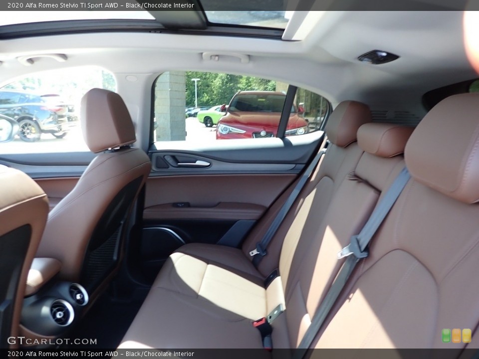 Black/Chocolate Interior Rear Seat for the 2020 Alfa Romeo Stelvio TI Sport AWD #139287588