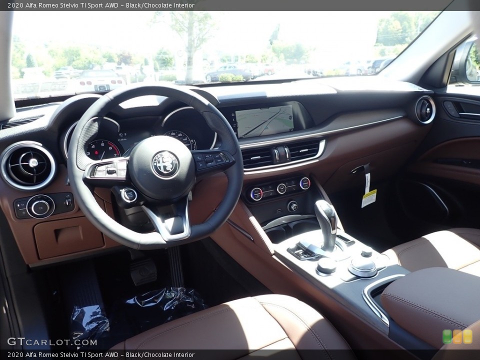 Black/Chocolate Interior Dashboard for the 2020 Alfa Romeo Stelvio TI Sport AWD #139287603