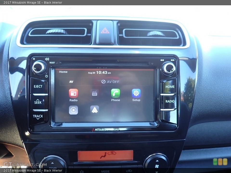 Black Interior Controls for the 2017 Mitsubishi Mirage SE #139288037