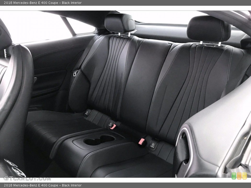 Black Interior Rear Seat for the 2018 Mercedes-Benz E 400 Coupe #139289100