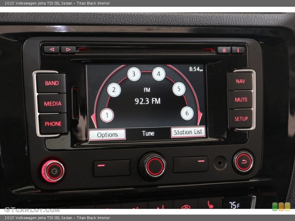 Titan Black Interior Controls for the 2015 Volkswagen Jetta TDI SEL Sedan #139289559