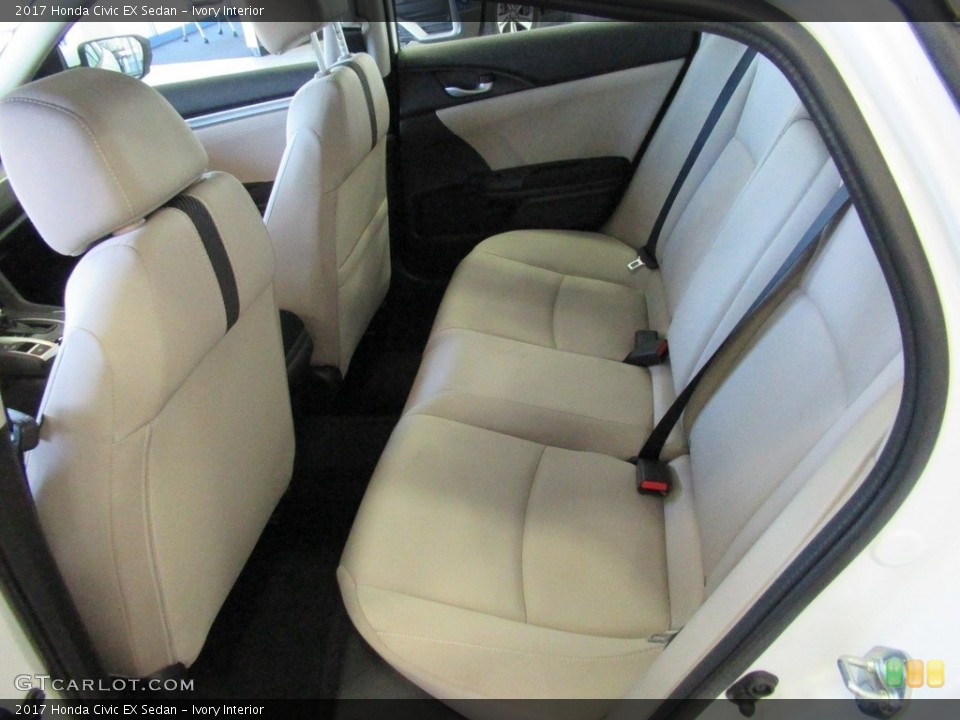 Ivory Interior Rear Seat for the 2017 Honda Civic EX Sedan #139290258