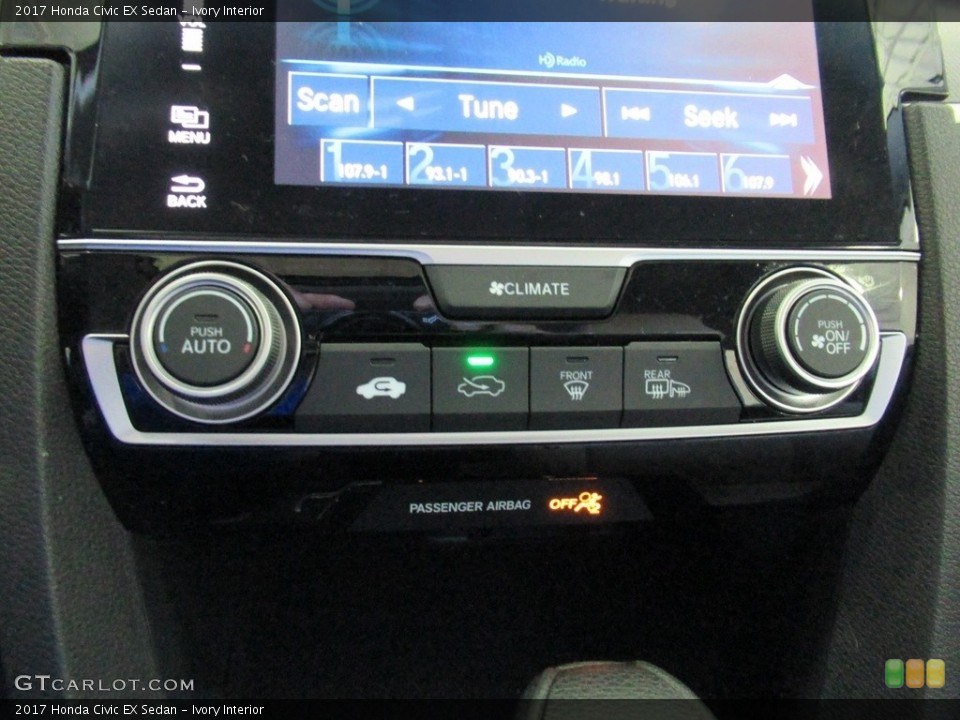 Ivory Interior Controls for the 2017 Honda Civic EX Sedan #139290462