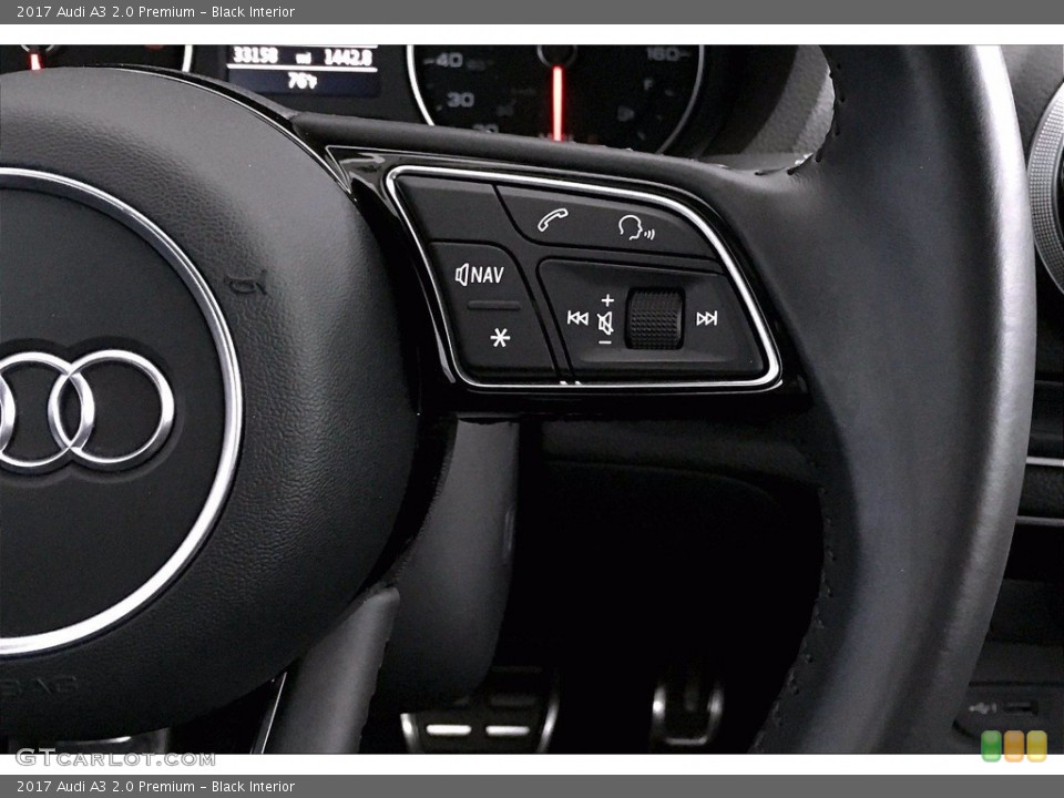 Black Interior Steering Wheel for the 2017 Audi A3 2.0 Premium #139292331