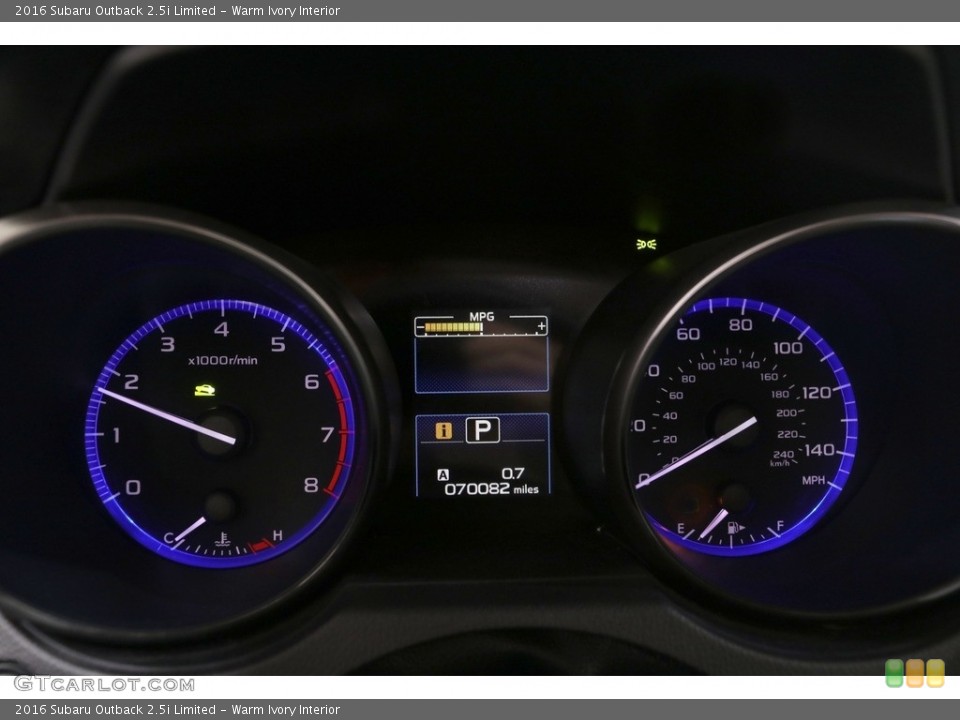 Warm Ivory Interior Gauges for the 2016 Subaru Outback 2.5i Limited #139294512