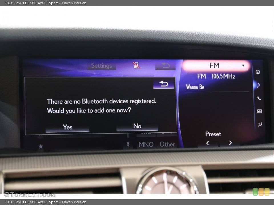 Flaxen Interior Controls for the 2016 Lexus LS 460 AWD F Sport #139302061