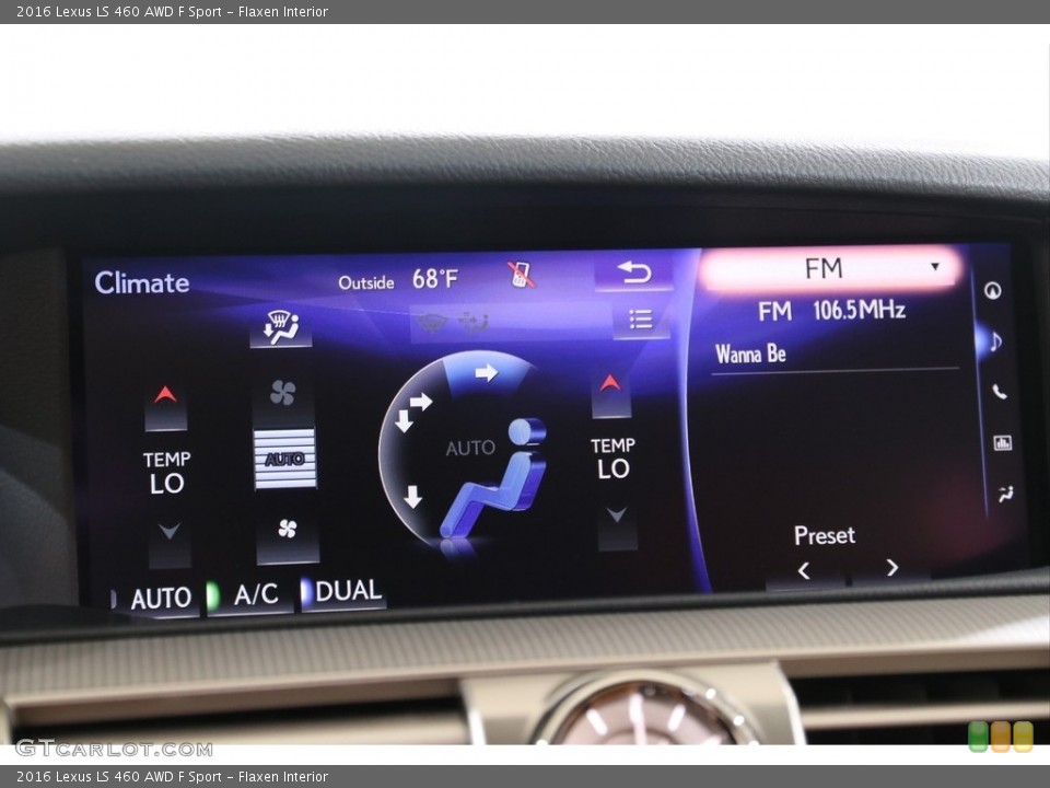 Flaxen Interior Controls for the 2016 Lexus LS 460 AWD F Sport #139302112