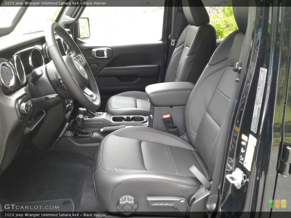 Black Interior Front Seat for the 2020 Jeep Wrangler Unlimited Sahara 4x4 #139302586