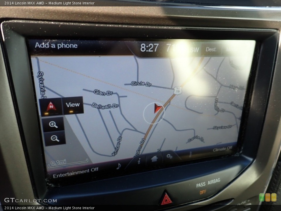 Medium Light Stone Interior Navigation for the 2014 Lincoln MKX AWD #139302856