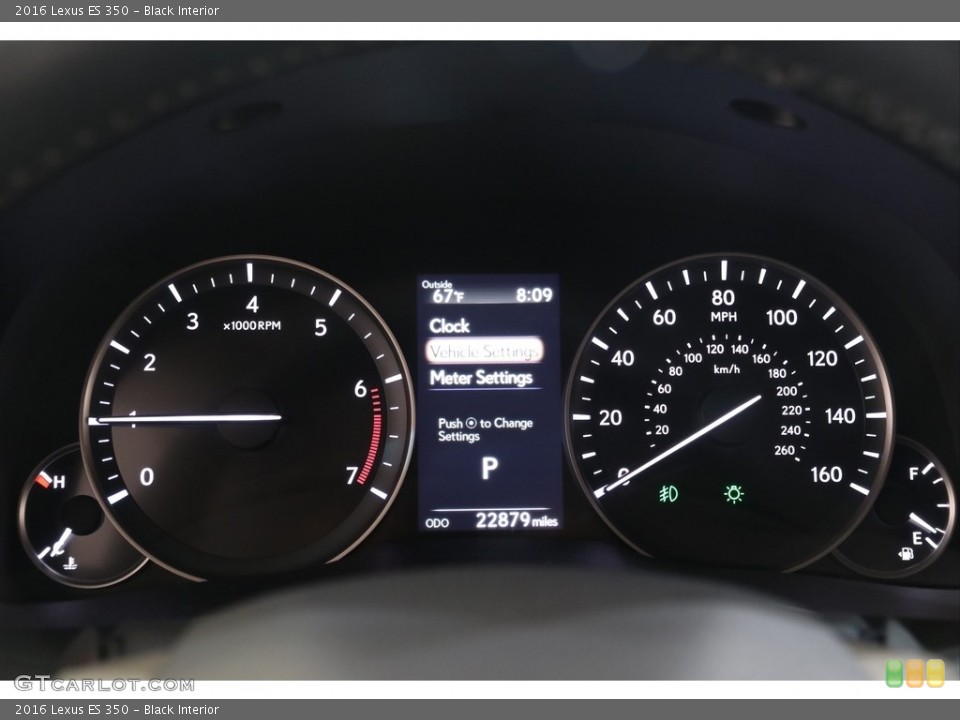 Black Interior Gauges for the 2016 Lexus ES 350 #139303060