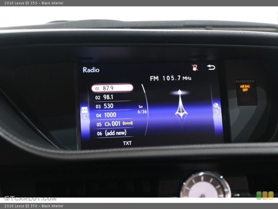 Black Interior Audio System for the 2016 Lexus ES 350 #139303102
