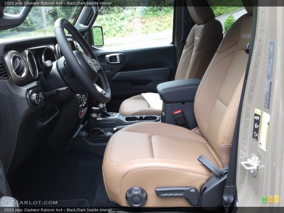 Black/Dark Saddle Interior Front Seat for the 2020 Jeep Gladiator Rubicon 4x4 #139304047