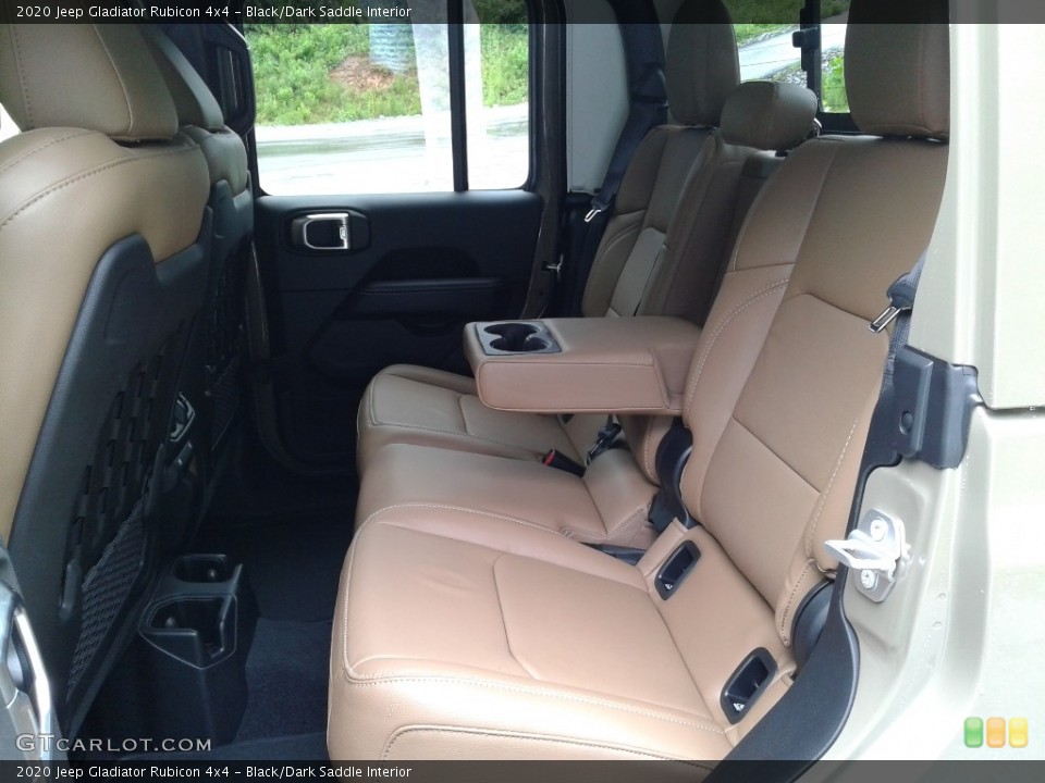 Black/Dark Saddle Interior Rear Seat for the 2020 Jeep Gladiator Rubicon 4x4 #139304116