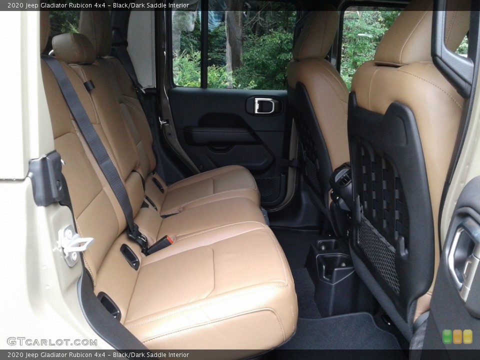 Black/Dark Saddle Interior Rear Seat for the 2020 Jeep Gladiator Rubicon 4x4 #139304164