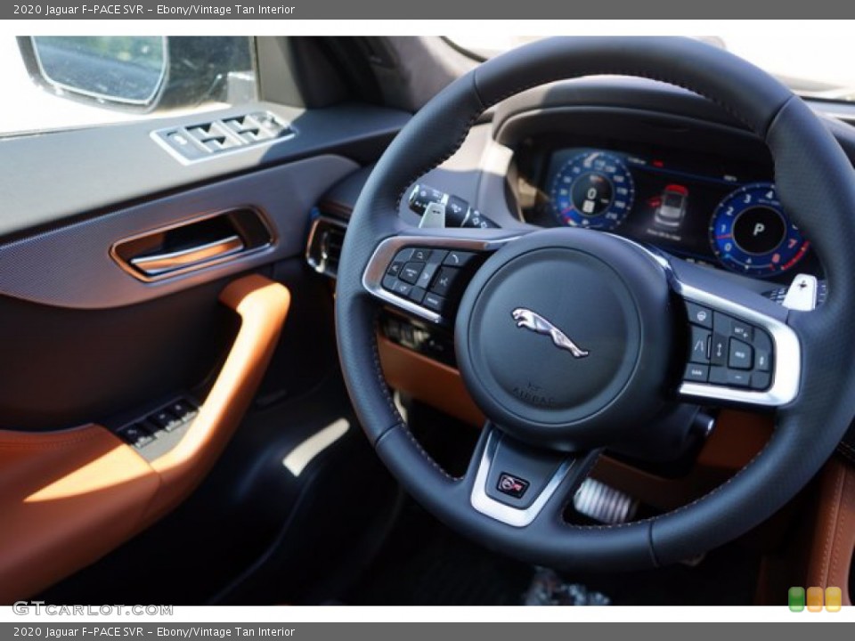 Ebony/Vintage Tan Interior Steering Wheel for the 2020 Jaguar F-PACE SVR #139304176