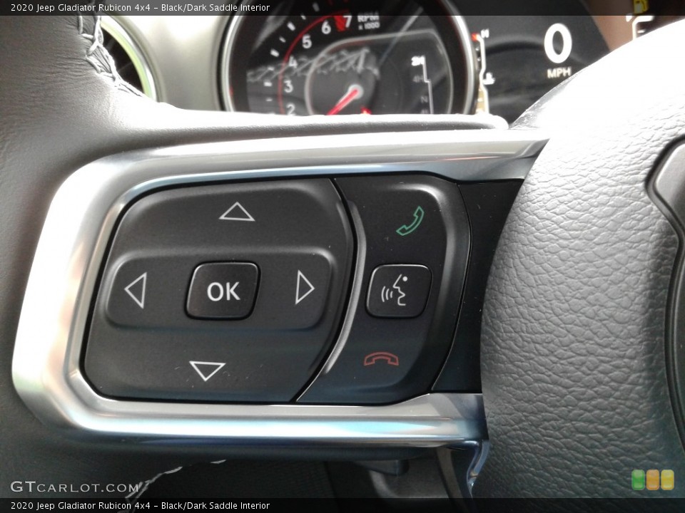 Black/Dark Saddle Interior Steering Wheel for the 2020 Jeep Gladiator Rubicon 4x4 #139304236