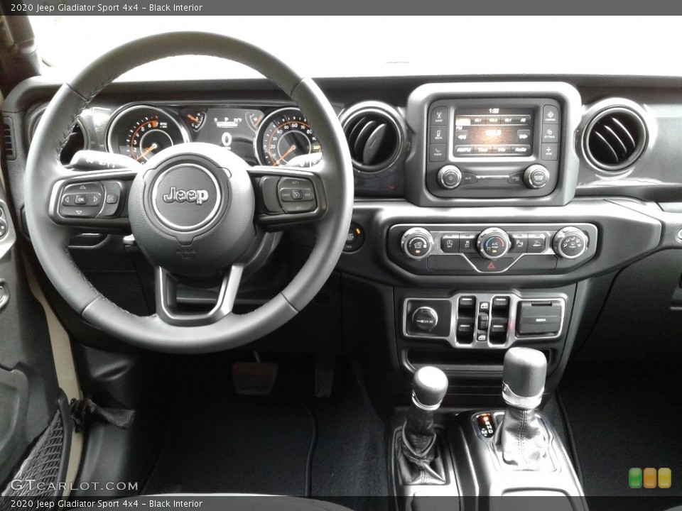 Black Interior Dashboard for the 2020 Jeep Gladiator Sport 4x4 #139306462