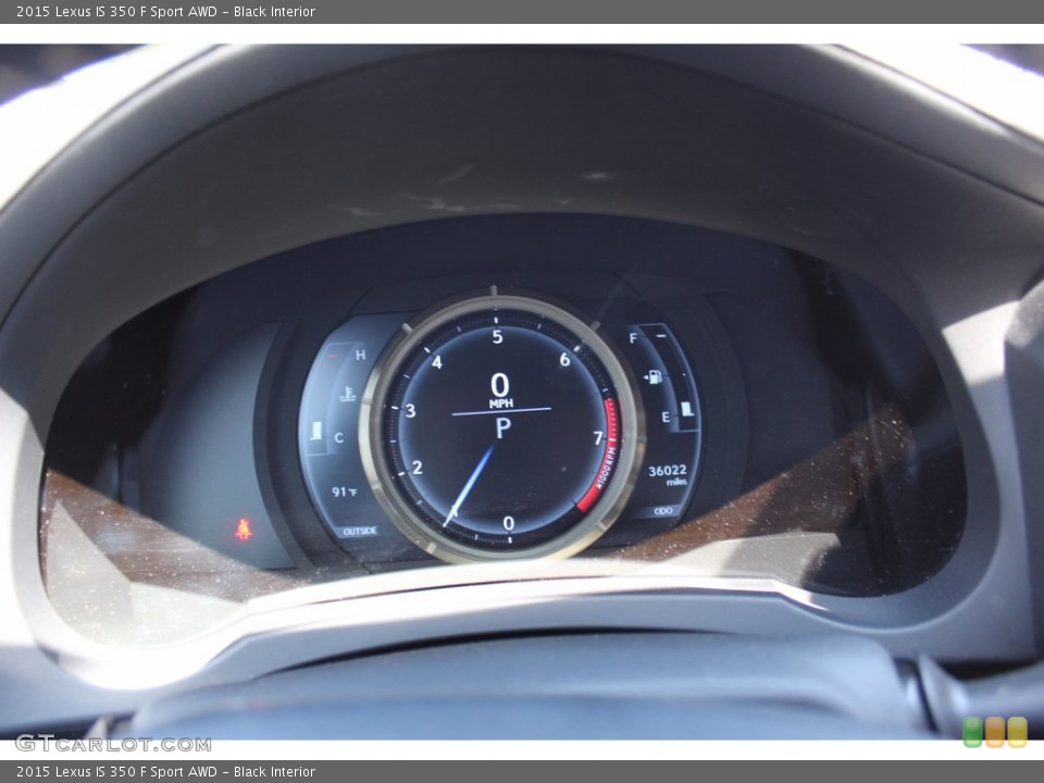 Black Interior Gauges for the 2015 Lexus IS 350 F Sport AWD #139307015