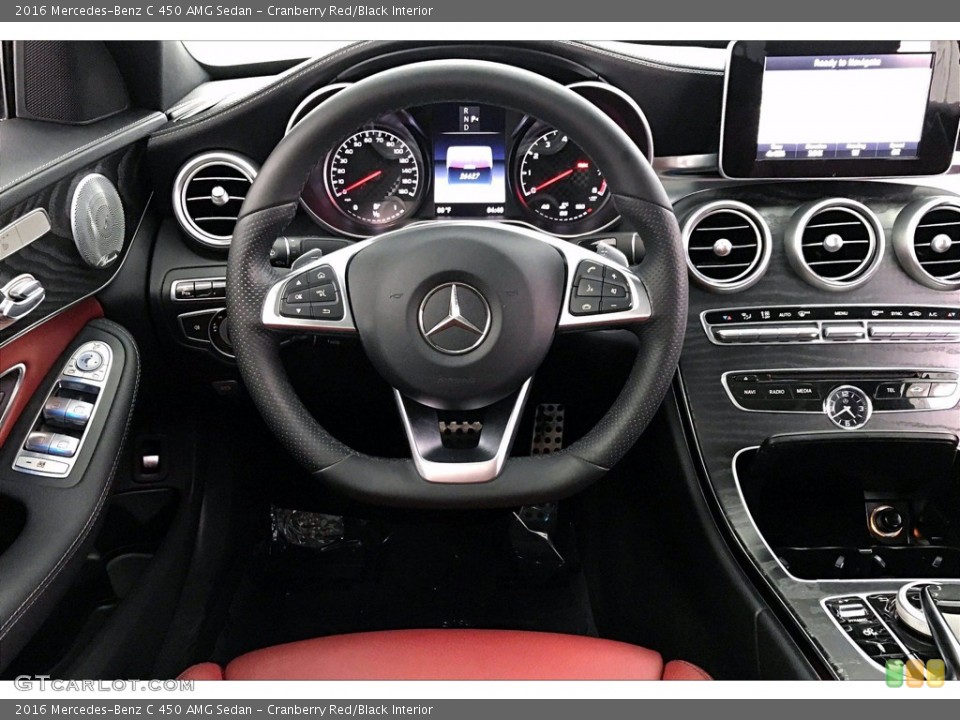 Cranberry Red/Black Interior Dashboard for the 2016 Mercedes-Benz C 450 AMG Sedan #139308187
