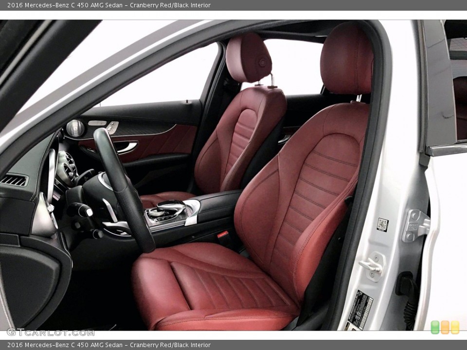 Cranberry Red/Black 2016 Mercedes-Benz C Interiors