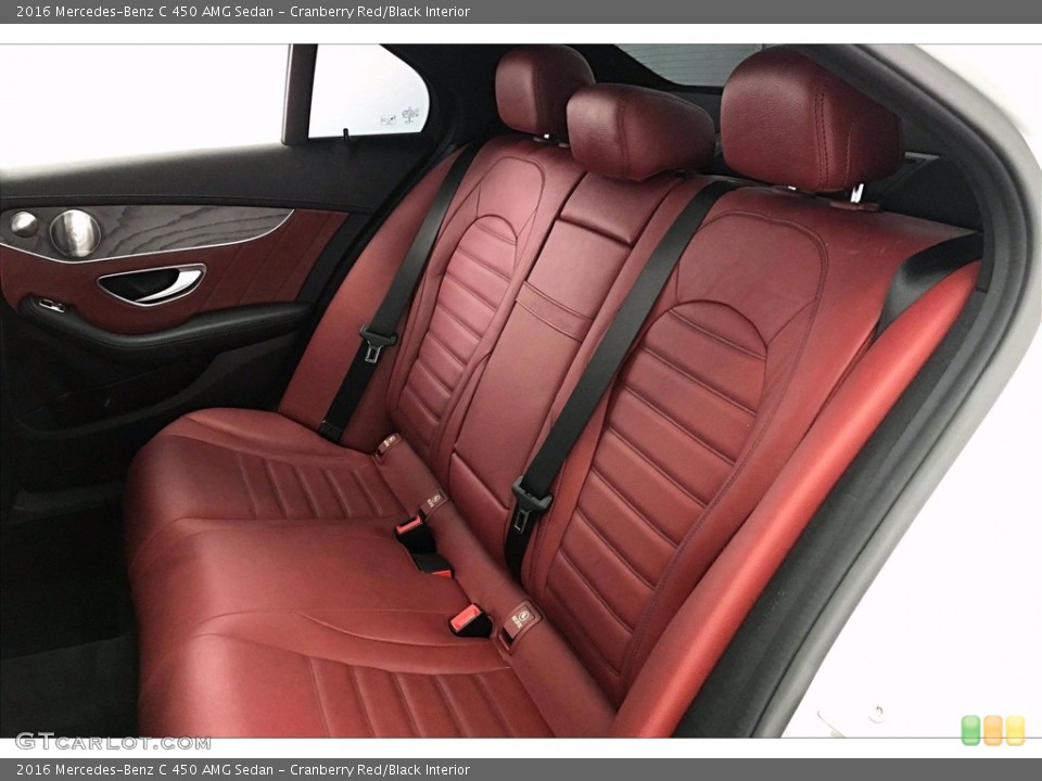 Cranberry Red/Black Interior Rear Seat for the 2016 Mercedes-Benz C 450 AMG Sedan #139308499