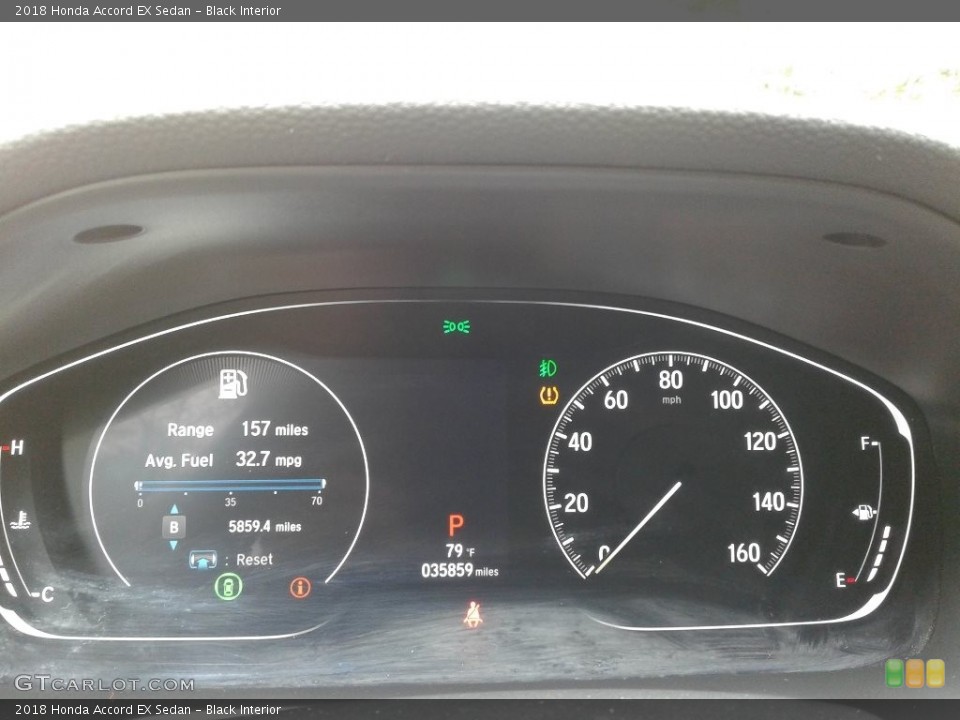 Black Interior Gauges for the 2018 Honda Accord EX Sedan #139310905