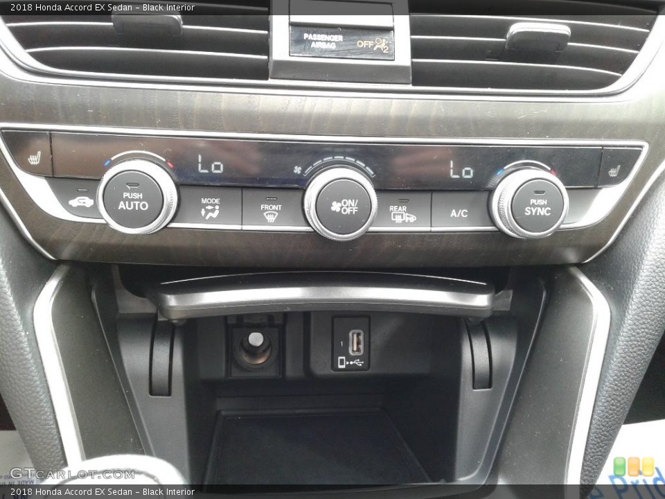 Black Interior Controls for the 2018 Honda Accord EX Sedan #139310977