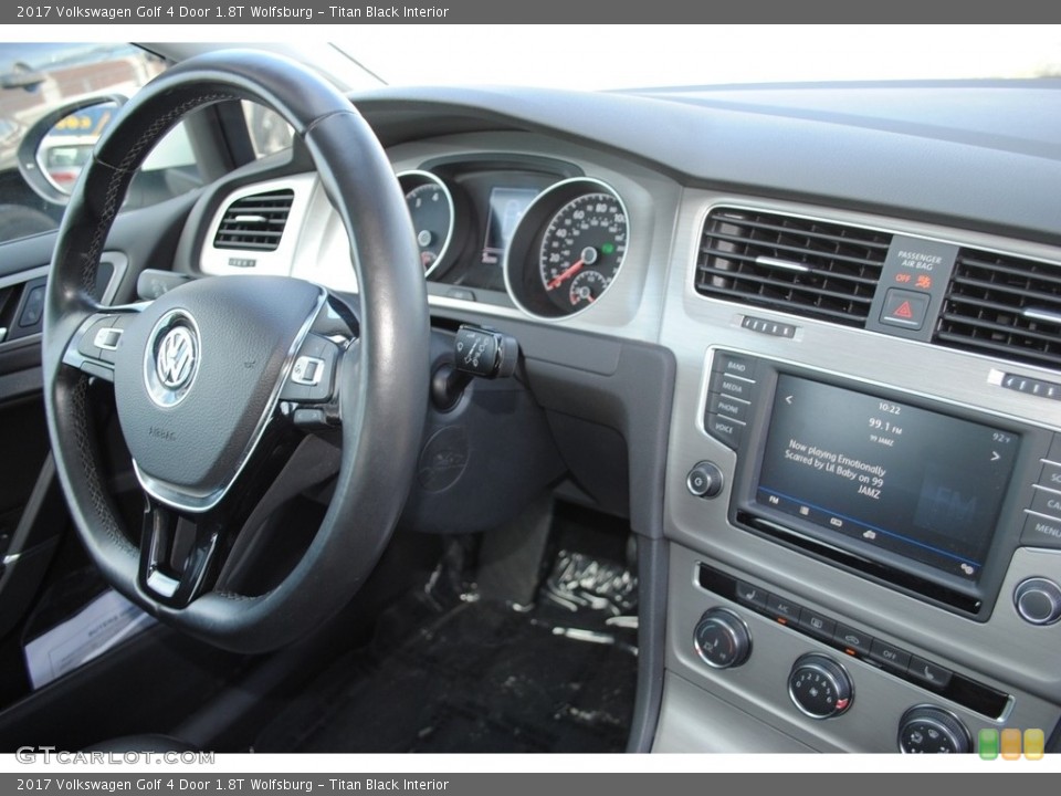 Titan Black Interior Controls for the 2017 Volkswagen Golf 4 Door 1.8T Wolfsburg #139313086