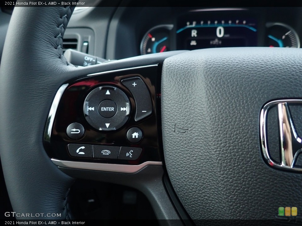 Black Interior Steering Wheel for the 2021 Honda Pilot EX-L AWD #139324901
