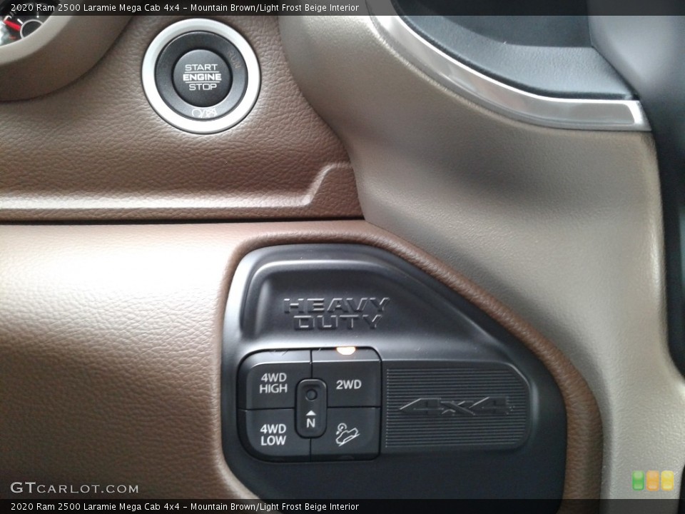 Mountain Brown/Light Frost Beige Interior Controls for the 2020 Ram 2500 Laramie Mega Cab 4x4 #139329701