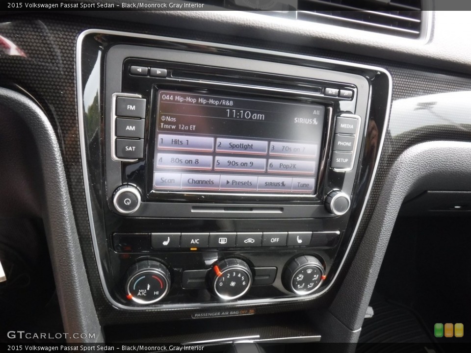 Black/Moonrock Gray Interior Controls for the 2015 Volkswagen Passat Sport Sedan #139331276
