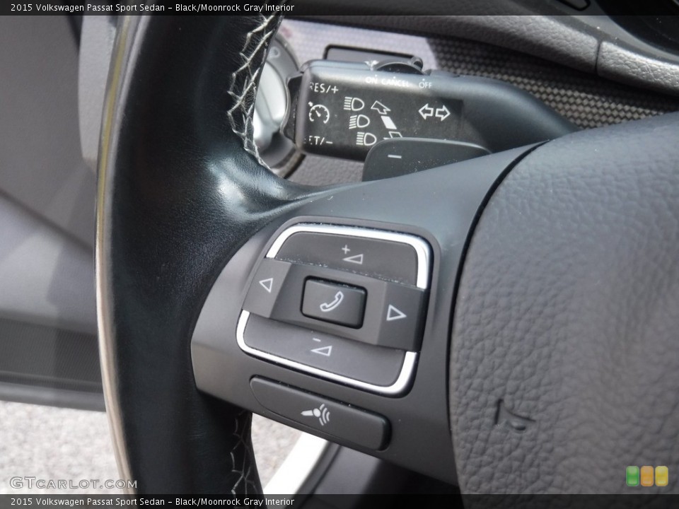Black/Moonrock Gray Interior Steering Wheel for the 2015 Volkswagen Passat Sport Sedan #139331369