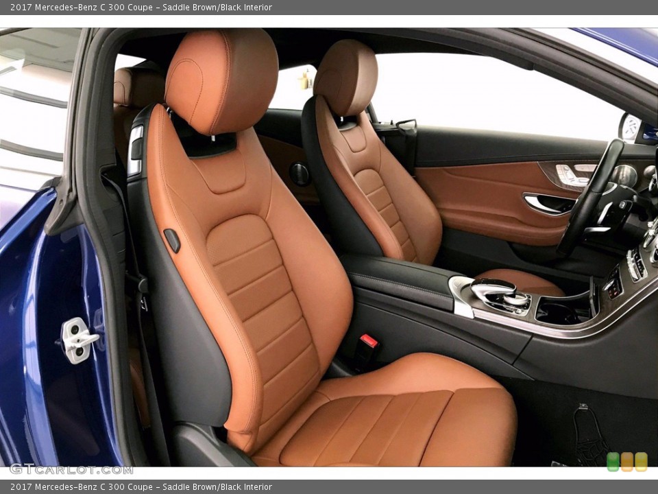 Saddle Brown/Black Interior Front Seat for the 2017 Mercedes-Benz C 300 Coupe #139333078