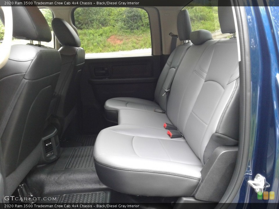 Black/Diesel Gray Interior Rear Seat for the 2020 Ram 3500 Tradesman Crew Cab 4x4 Chassis #139337288